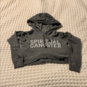 Spiritual Gangster crop hoodie
